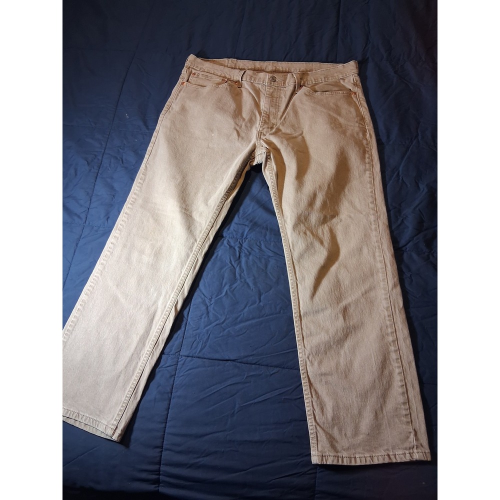 Levis 559 Relaxed Straight Jeans Mens 38x30 Tan Khaki Denim Pants 4784